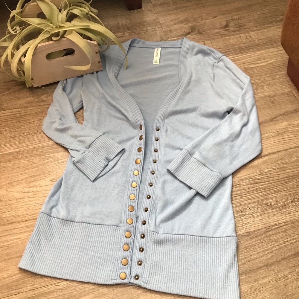 Baby Blue, Zenana Outfitters Snap Cardigan